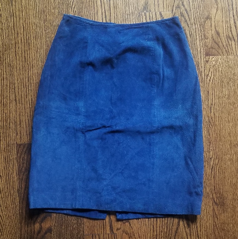 Blue Suede Skirt